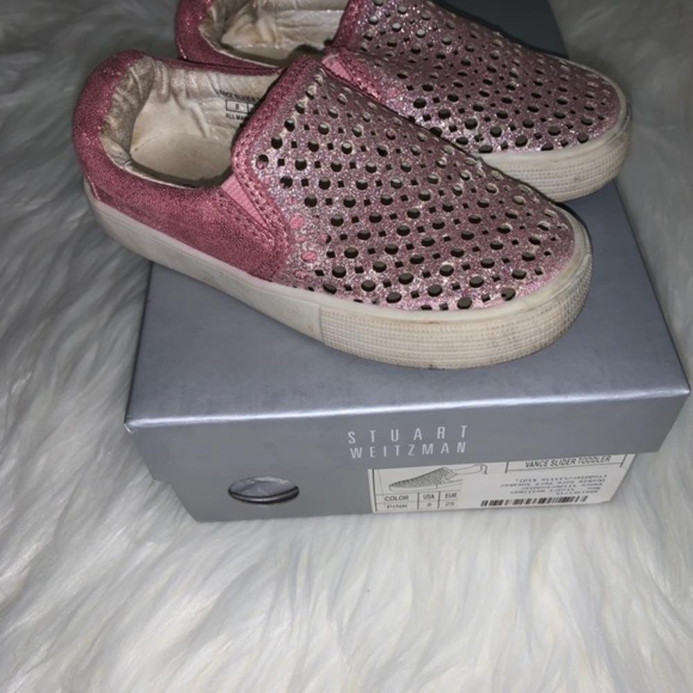 Stuart Weitzman slip-on glittery sneaker